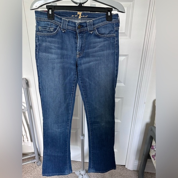 7 For All Mankind Classic Blue Bootcut Jeans - Picture 1 of 9